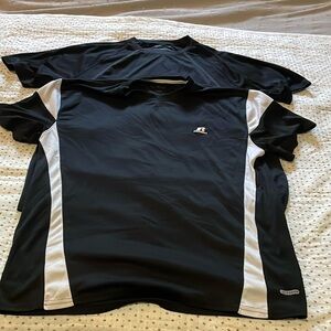 Workout shirts black dri tech